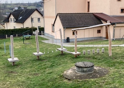 Rozšíření lanové dráhy na dětském hřišti v Ostředku