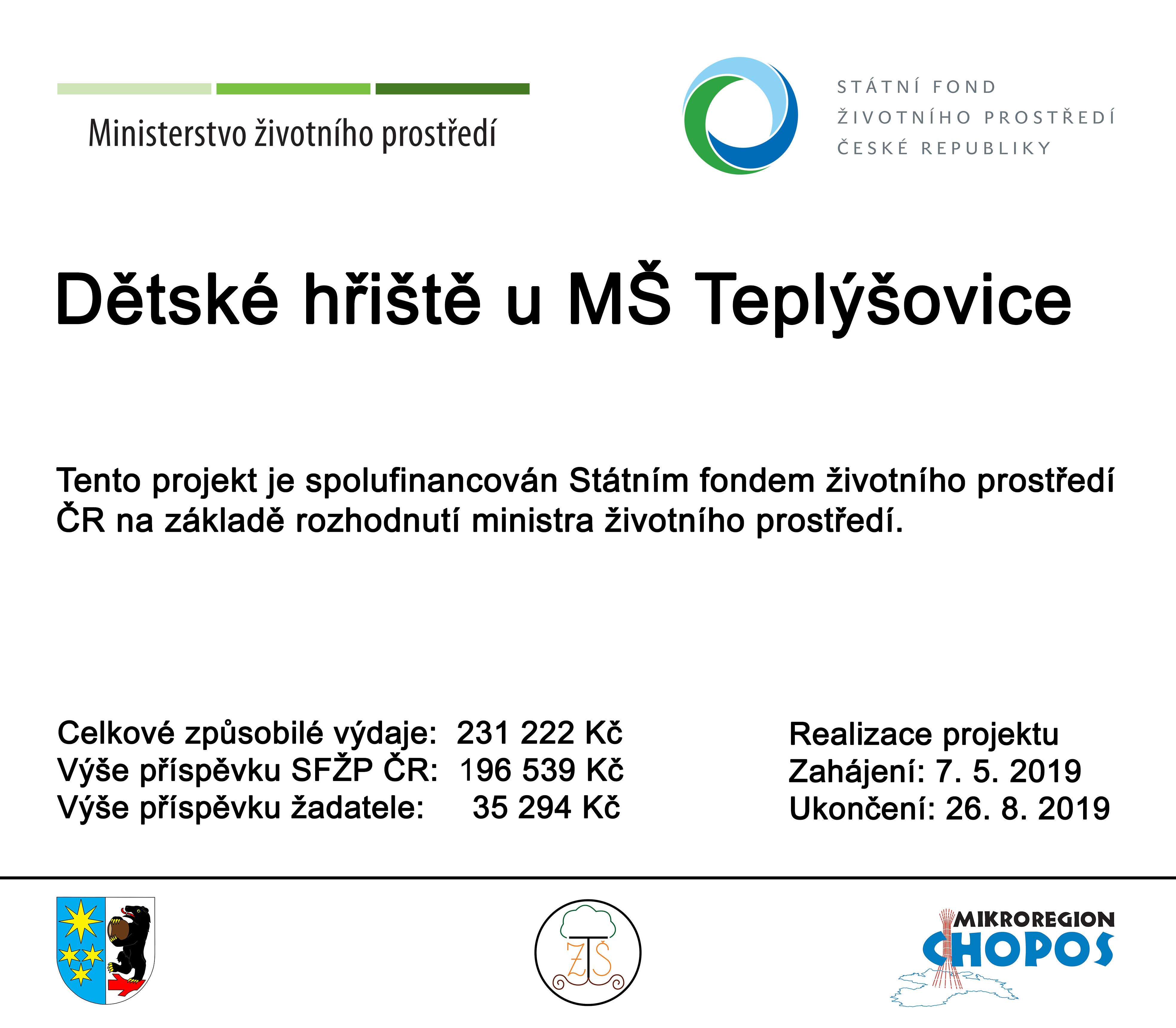 Dětské hřiště u MŠ Teplýšovice