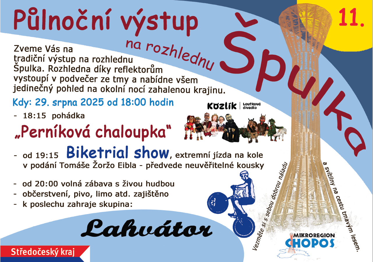 Půlnoční výstup na rozhlednu Špulka