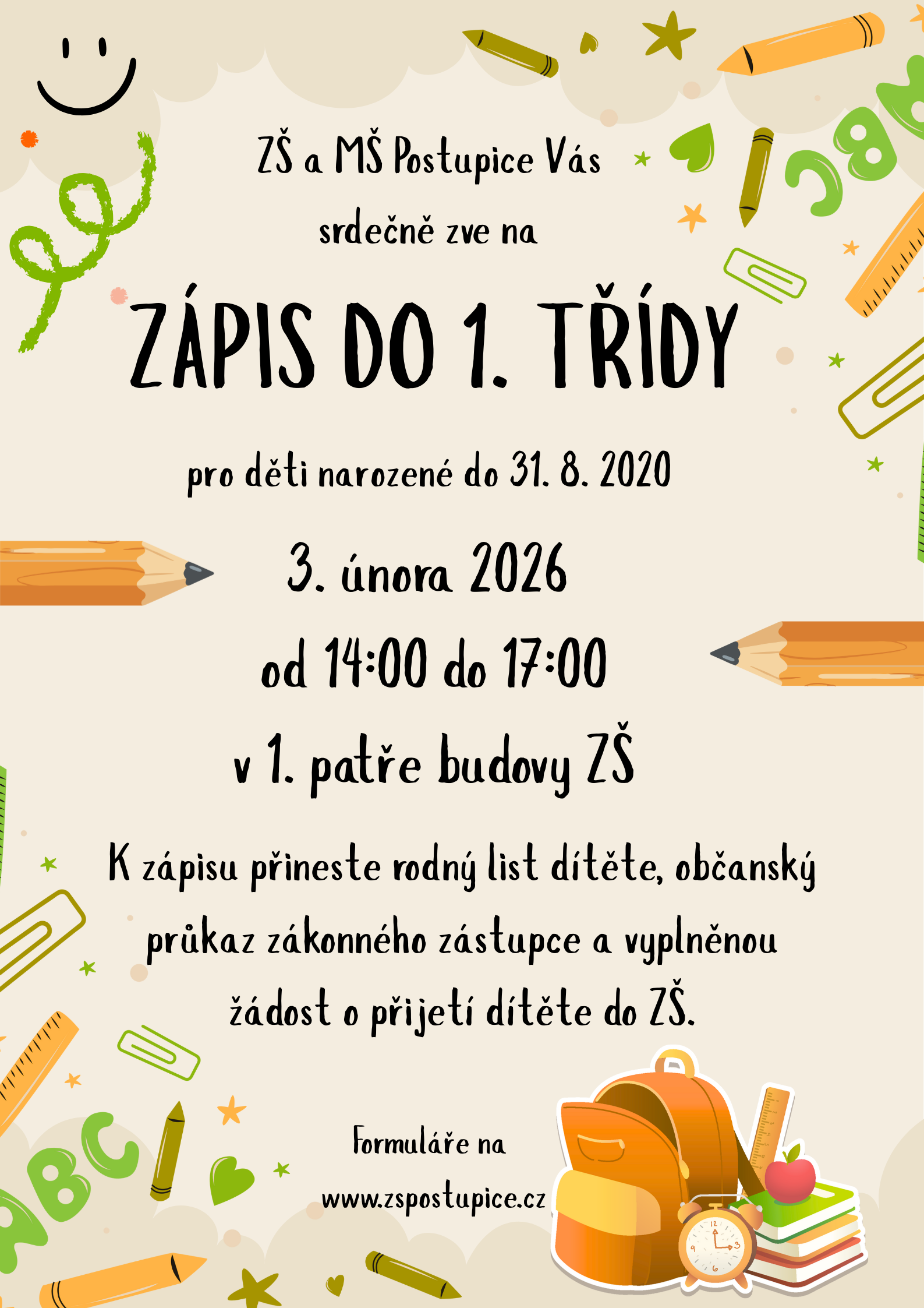 Zápis do 1. třídy