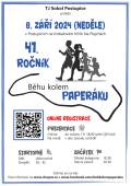 Plakát na Běh okolo Paperáku 8. září 2024