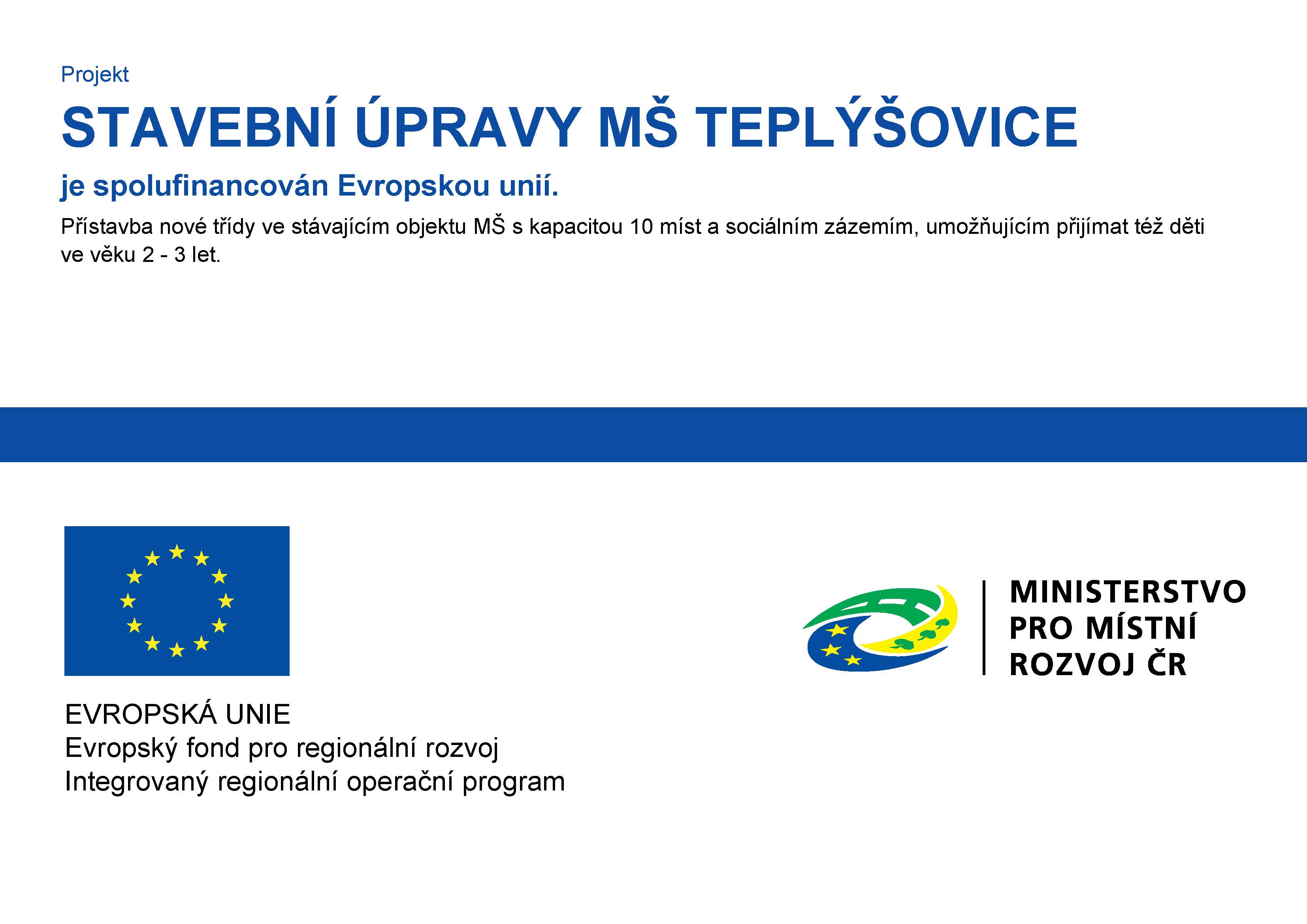 Stavební úpravy MŠ Teplýšovice